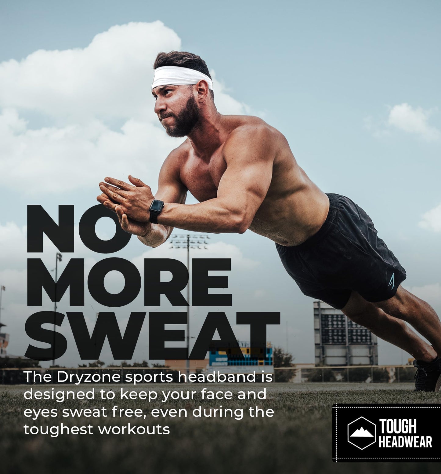 Mens Sports Headbands - Athletic Sweatbands for Men and Women, Cycling, Football, Working Out