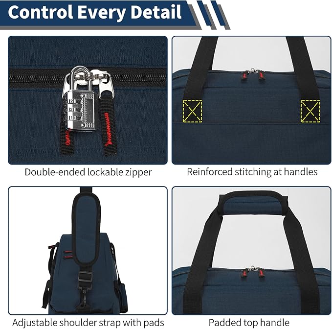 Small Gym Bag with Wet Pocket - 14 inch Mini Duffle Bag for Men & Women Lightweight Carry On Bag for Travel Sport - Navy Blue