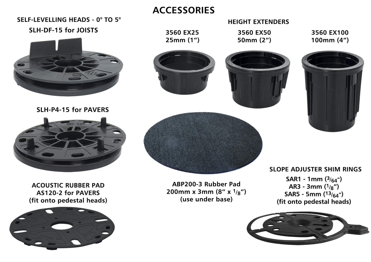 StrataRise Multi-Level Decking & Flooring Support Pedestal (10)