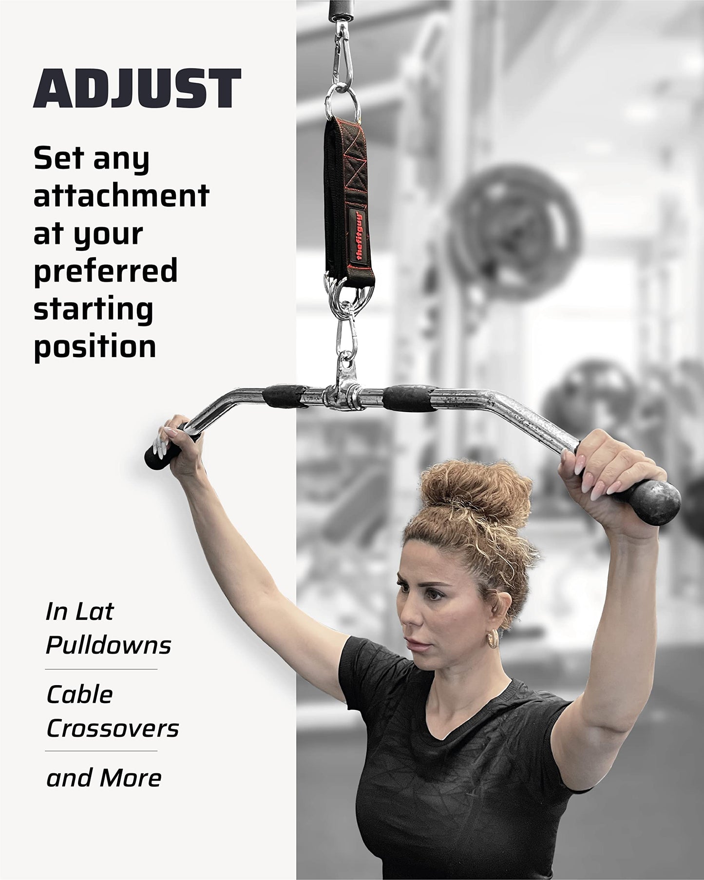 THEFITGUY Gym Multifunctional Extension Strap (Single) - for Cable Attachments, Pulley Machines, Rows - Add New Exercises and Grips to Your Workout, Heavy Duty, 5 Lengths Options