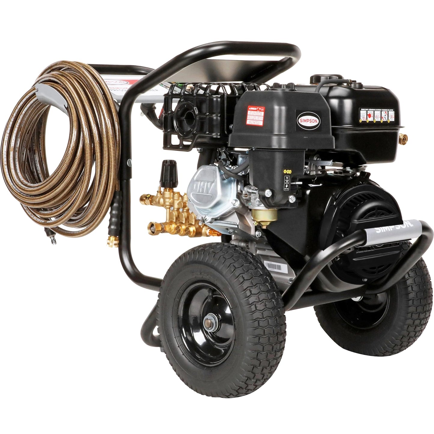 Simpson 4400 PSI Gas Pressure Washer, 4.0 GPM Commercial Power Washer, Cold Water, 50' Hose, PowerShot, 49-State Compliant (PS60843) - Black