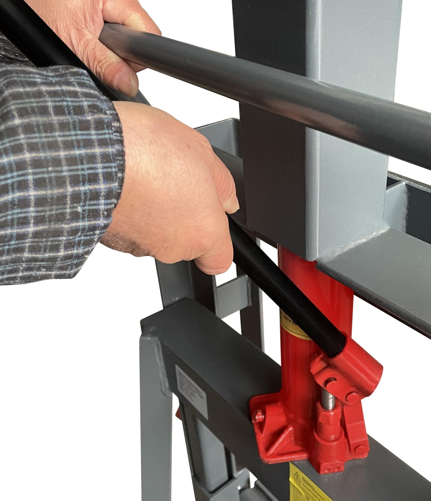4,000 LB. Cap-PHT Hydraulic Machinery & Equipment Mover with Adjustable Forks (4.5" to 19" Width), 2 Swivel PU on Steel Wheels (5.85" x 2"), 2 Straps (16 feet Each).