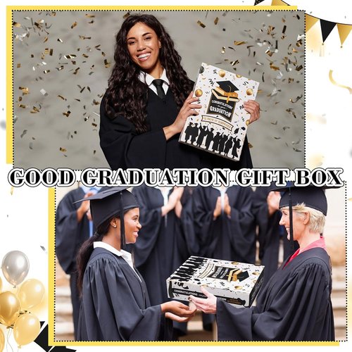 Glenmal Graduation Countdown Calendar Gift Box - 12 Days of Celebration for High School & College Graduates | Fill It Yourself (Black)
