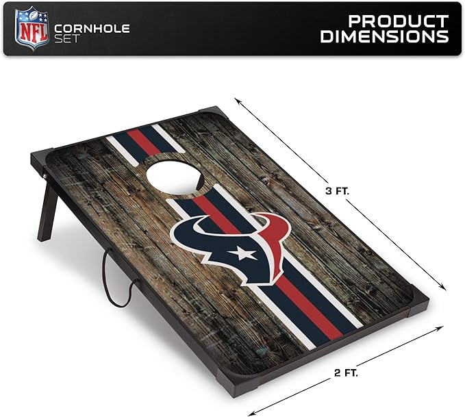 Wild Sports NFL 2' x 3' MDF Deluxe Cornhole Set - with Corners and Aprons