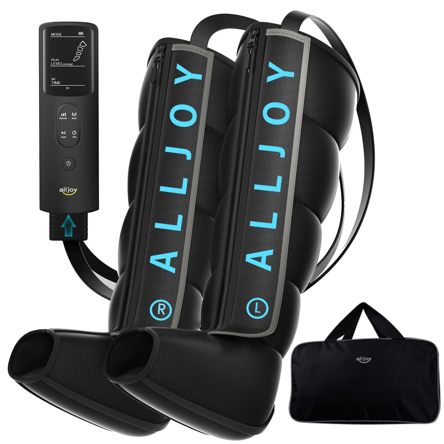 ALLJOY Pro-Grade Leg Massager Recovery Boots, Leg Compression Massager for Circulation and Pain Relief, Sequential Compression Boots for Fast Recovery, Gifts for Men Women