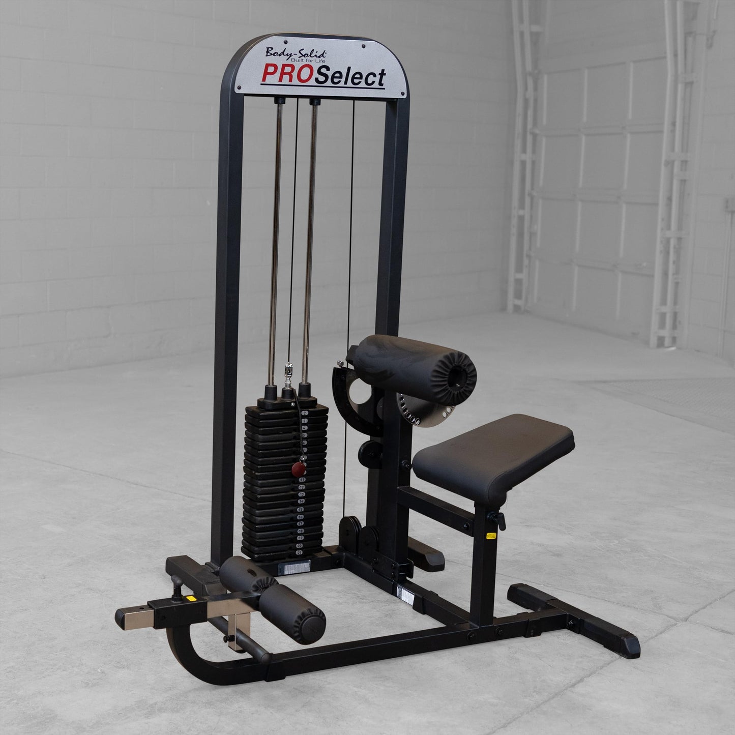Body-Solid (GCAB-STK) Pro Select Ab and Back Machine with 210-Pound Weight Stack, Abdominal & Back Muscles Training Functional Exercise Workout Station, Home and Commercial Gym