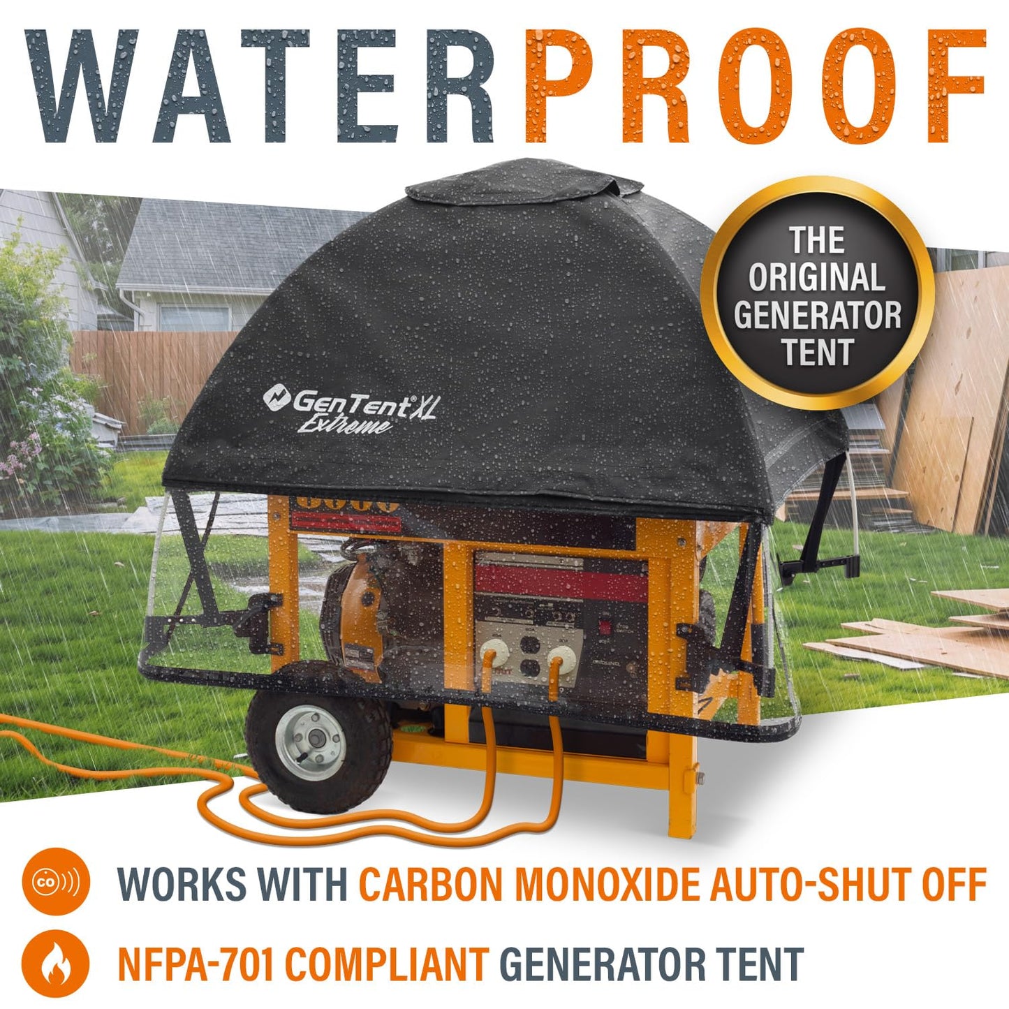 GenTent XL Open Frame Running Cover - Universal Adapter Kit Generator for Larger Generators Tent (Onyx, XL - Extreme)