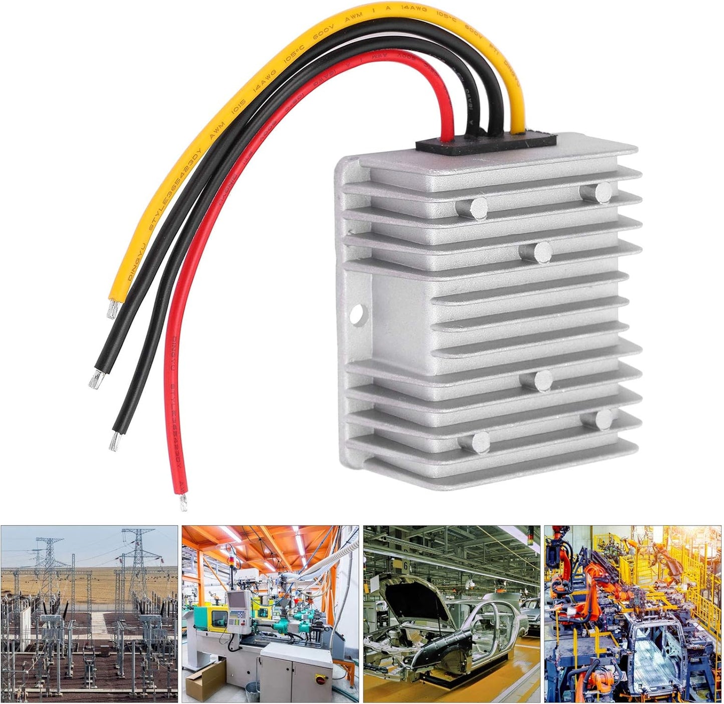 AstraLoom 24V 13.8V 15A Telecommunications Power Converter to DC DC Sealed Module Aluminum Alloy Silicone