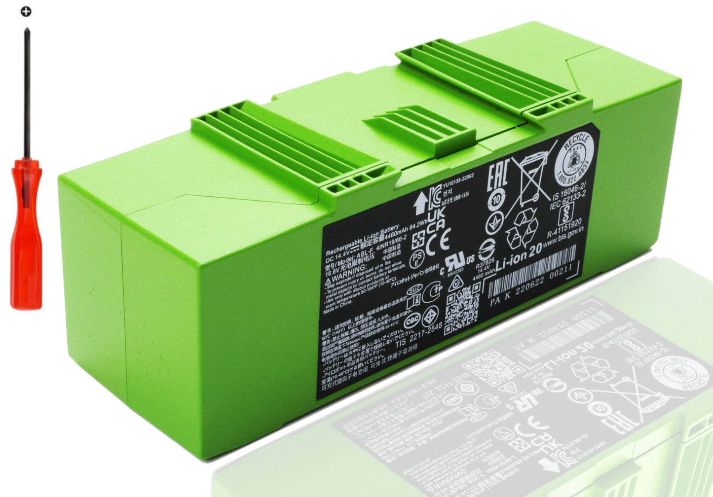 （High Capacity 64.2Wh） ABL-F ABL-D1 ABL-D2 Cleaner Battery for iRobot for Roomba e and i Series i7+ i7 7150 7550 i7550 i7558 i8 i8+ i4 i4+ i3 i3+ e5 5150 e6 e6198 for Roomba i755020 i7558 J7 J7+