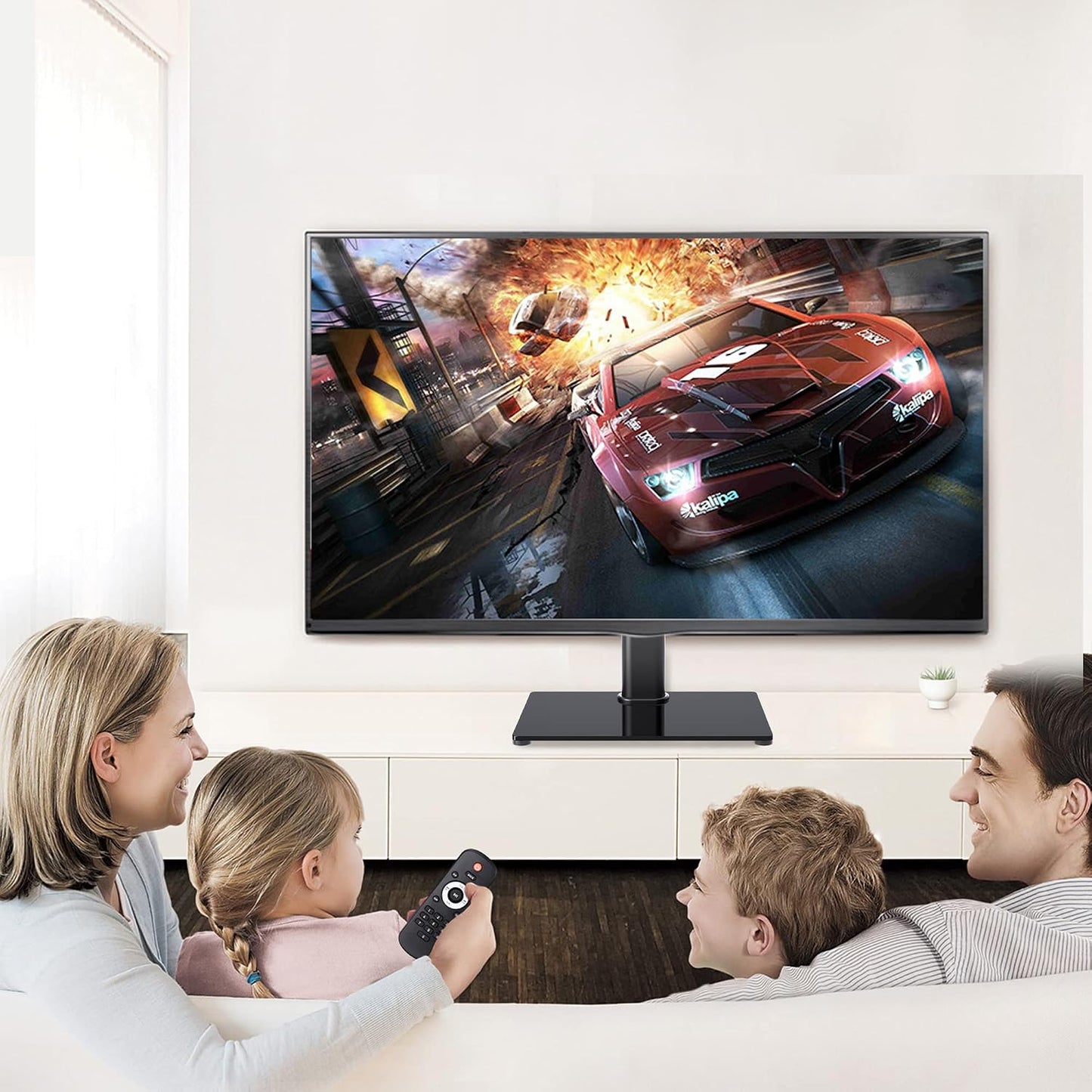 XINLEI 17-43 Inch 88lbs 200x200mm, TS103 Universal TV Stand Base, Table Top TV Stand for LCD/LED TVs, Height Adjustable