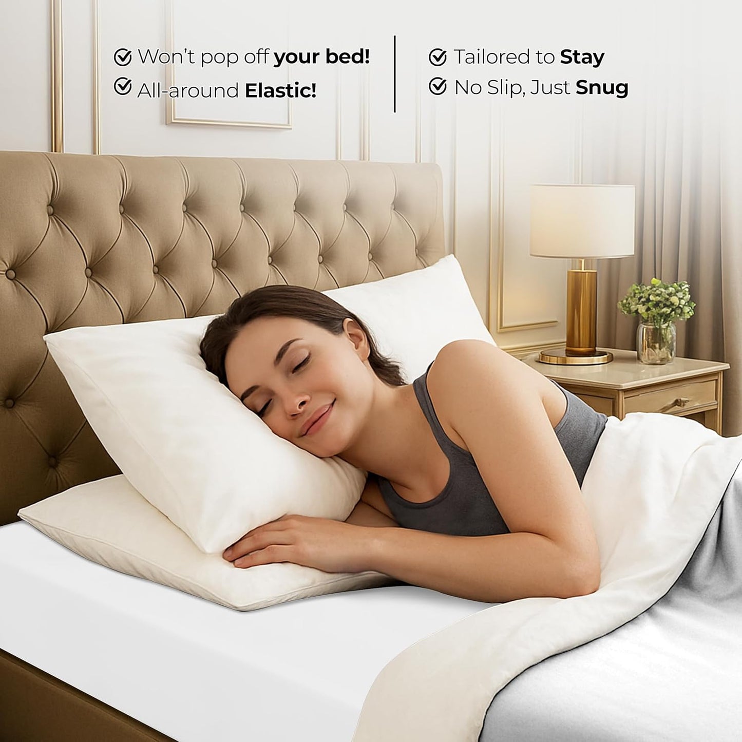 Utopia Bedding Full Fitted Sheet - Deep Pocket Soft Microfiber - Fade Resistant & Easy Care - White
