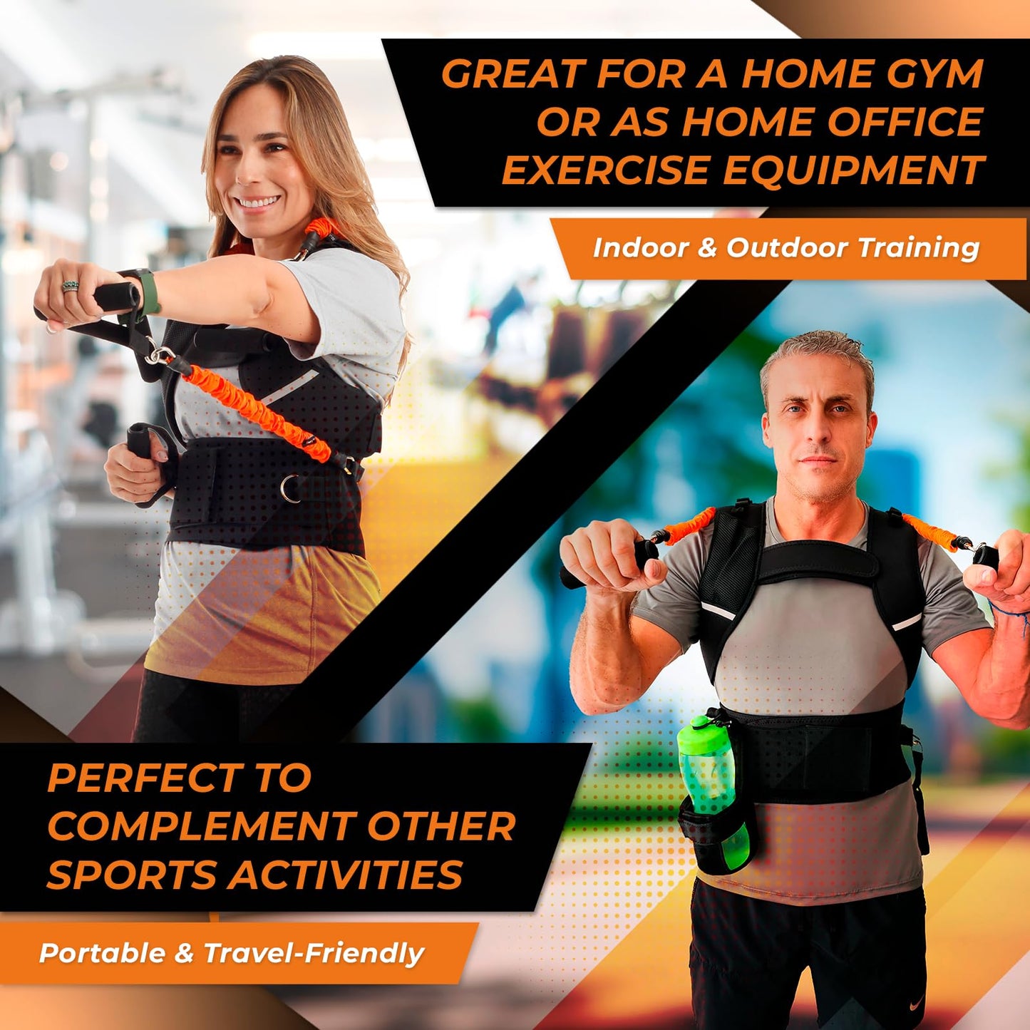 RWX 3-in-1 Multifunctional Vest - Muscle Strength and Posture Correction - Upper Body Fitness Equipment, Waist Trainer