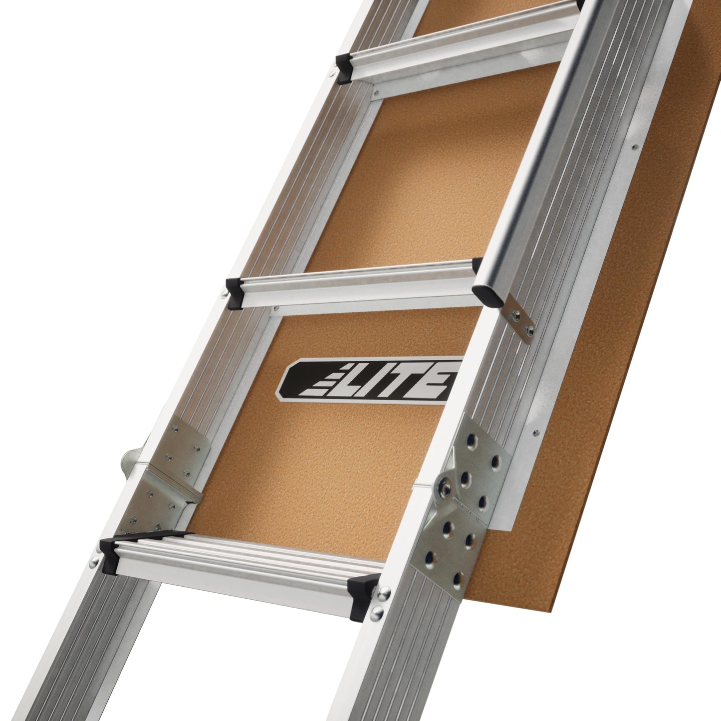 LITE 10-Foot Aluminium Attic Ladder 54" W x 22.5" H (Rough Opening), 375-Pound Load Capacity, Type IAA, AP2240MS