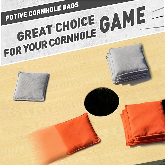 Cornhole Bags Set of 8 Regulation Corn Hole Bean Bags for Cornhole Game, Professional Weather Resistant Corn Hole Bags with Tote Bag