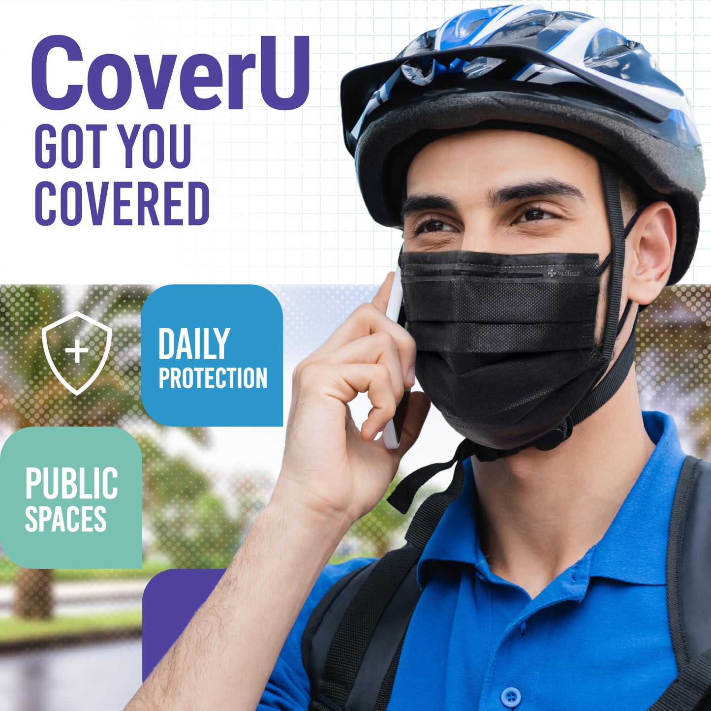 Medtecs Face Mask Disposable – Available in 50 & 2,000 pcs – ASTM Level 1, 3-Ply Breathable, Soft Fit – Adult Size – Ideal for Commuting & Daily Wear