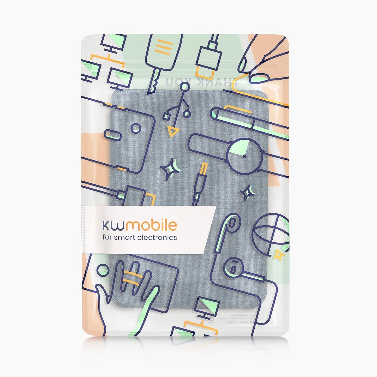 Blue Fabric Flip Folio Case for Kobo Clara BW/Colour