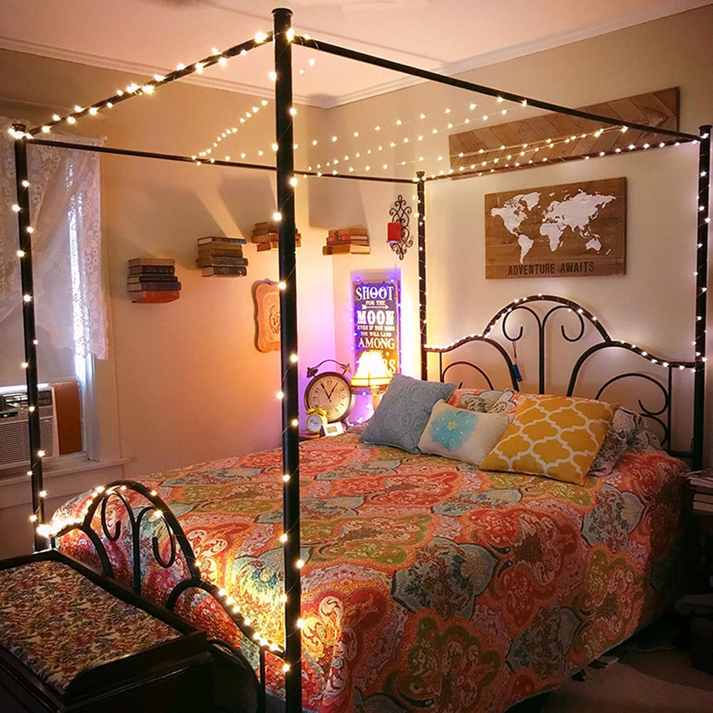 RUICHEN 20 Ft USB Fairy String Lights - 120 LED Waterproof Copper Wire for Bedroom & Party Decor | Warm White