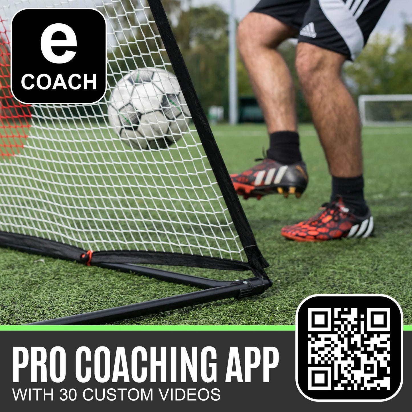 QUICKPLAY Spot Target Soccer Rebounder | Weather-Resistant Rebound Net with Carry Bag | Great for Passing, Receiving, and Trapping Practice | Ideal for Team or Solo Training