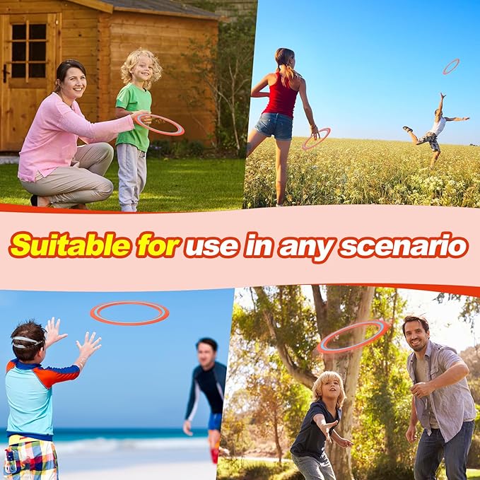 Jenaai 20 Pcs Flying Disc for Kids 10 Inch Flying Ring Adults Pool Disc for Family Outdoor Beach Lawn Backyard Garden Sport Playing Toss Game Gift