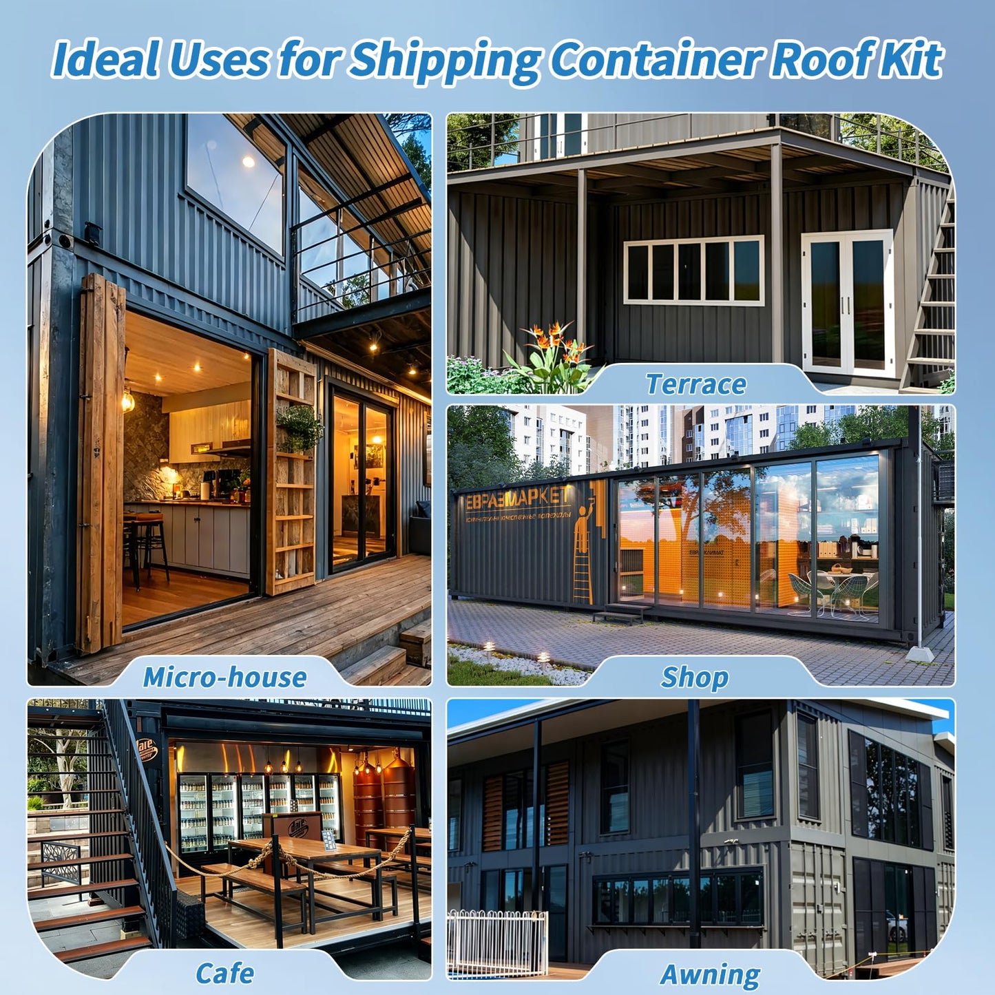 𝟐𝟐𝐏𝐂𝐒 Wood Truss Brackets for Shipping Containers, Heavy Duty 20ft Container Exterior Truss Brackets, Fits 2x4/2x6 Lumber, for Container Home, Office, Outdoor Bar