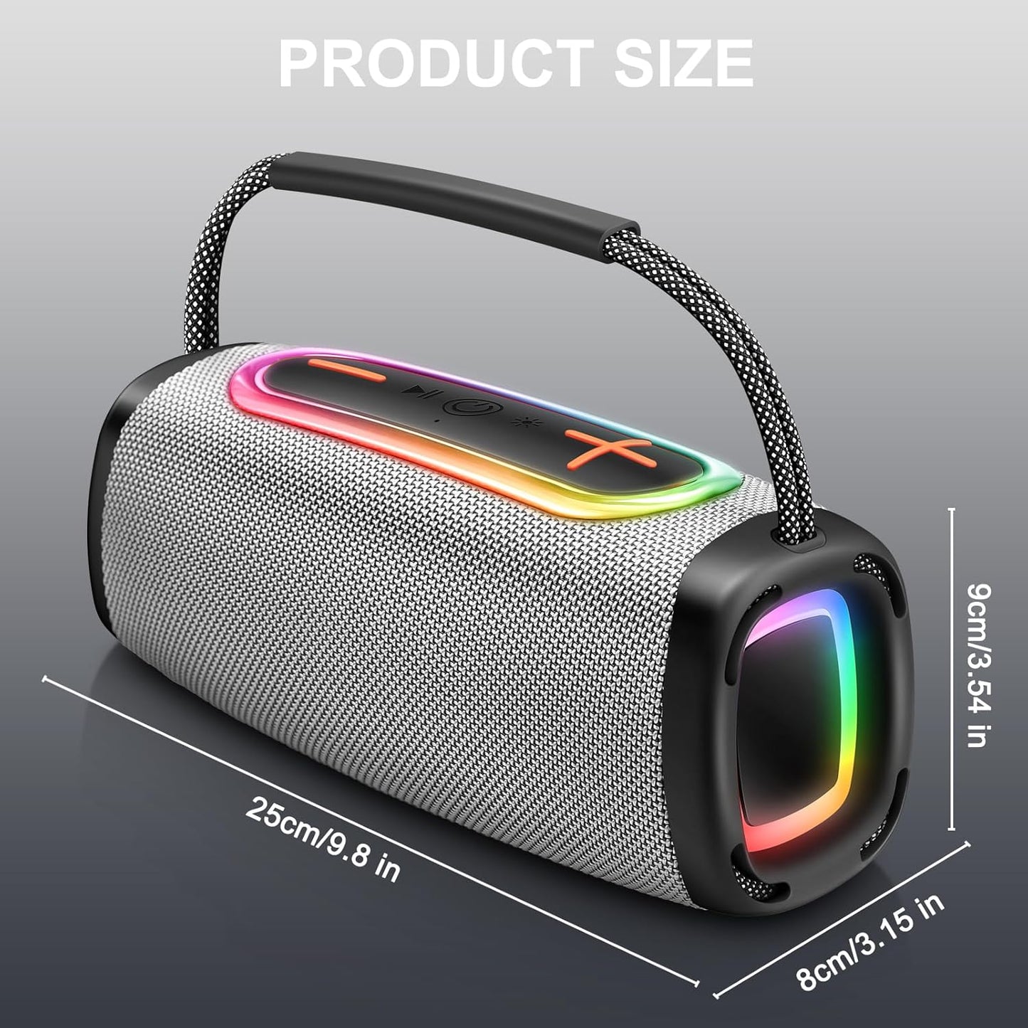Matast 6000mAh, 36H BT5.4 24W IP6 Bluetooth Speaker Playtime Portable Wireless Speaker with Loud Stereo Sound