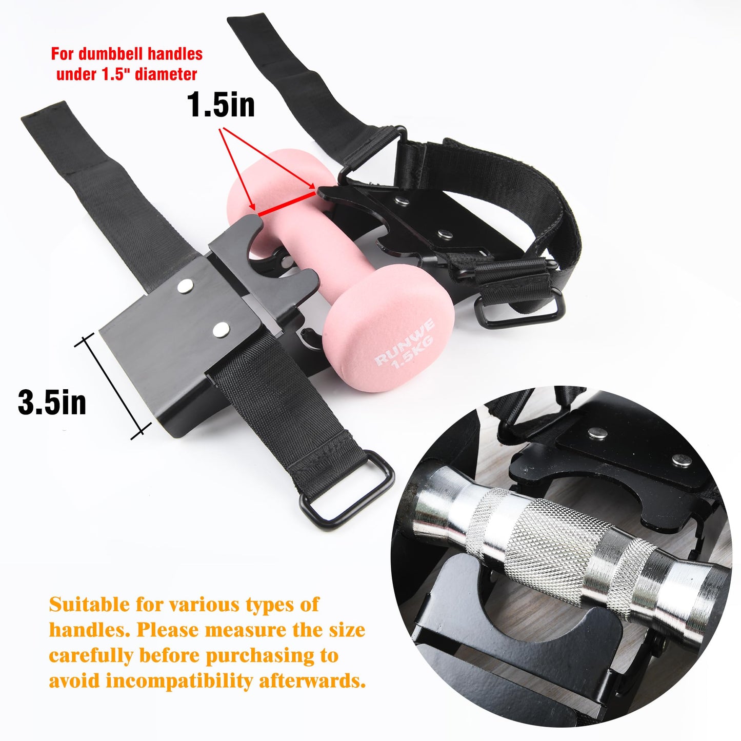 VAIIO Ankle Straps for Dumbbells, Tibialis Trainer, Adjustable Ankle Weights, Workouts at Home for Hip Flexors, Shin Splint, Hamstring Curls for Women and Men, 2pcs