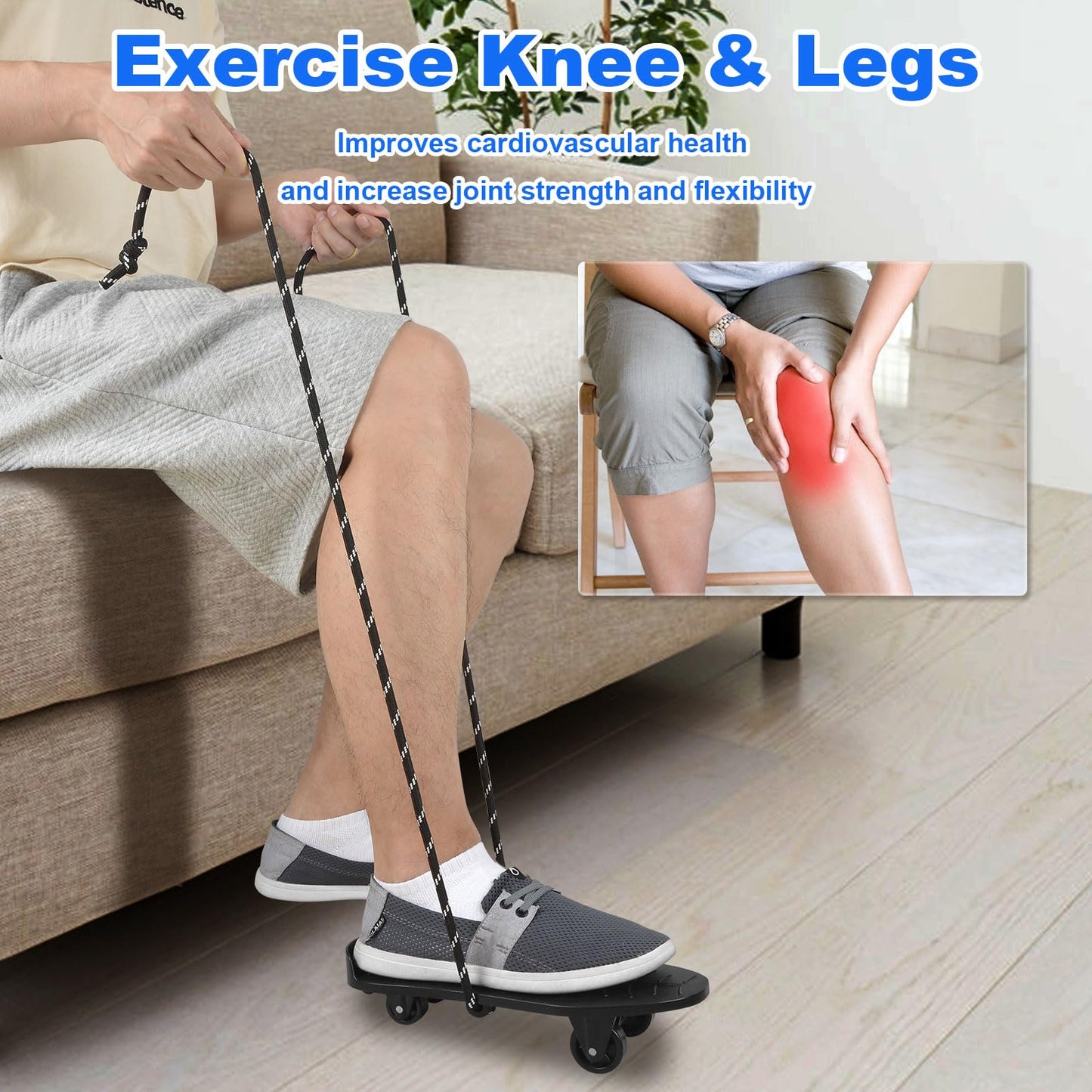 Generturbo Knee Glider for Knee Replacement Recovery Aids, Knee Surgery Recovery Equipment, Increasing Range of Motion and Stretches Knees, Exercise Tool for PCL, ACL Recovery Must Haves