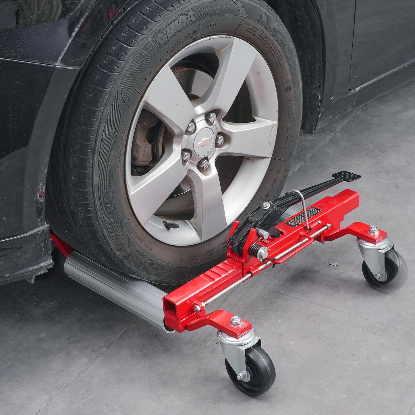 VEVOR Wheel Dolly, Max Capacity 1500 Lbs Car Dolly, Car Jack Dolly Lifter with Wheels, Heavy Duty Vehicle Positioning Ratchet Tire Jack, for Vehicle Car Auto Repair Moving