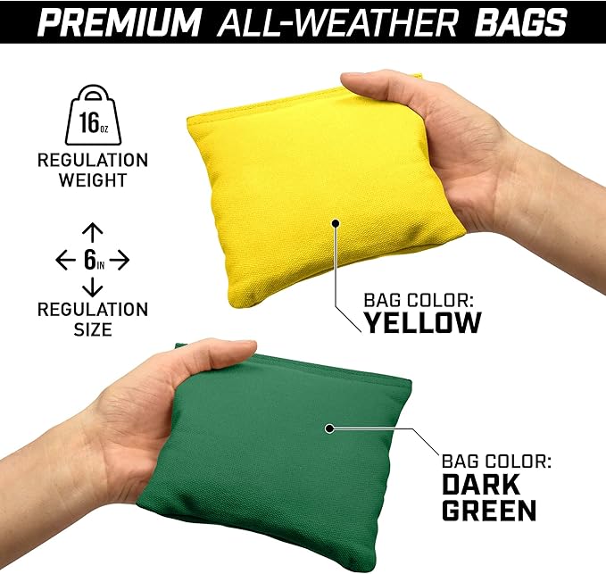 GoSports 4’ x 2’ Commercial Grade Cornhole Boards Set | Includes Bean Bags (Choose Your Colors) Over 100 Color Combinations