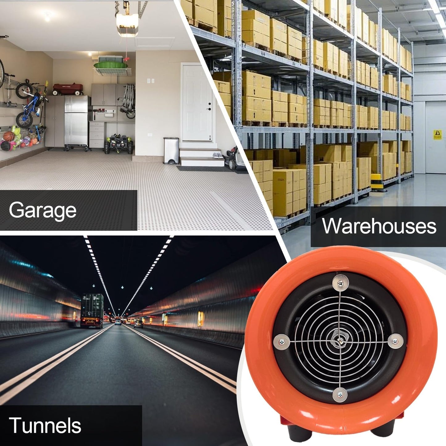 Hakazeni 6" Portable Multi-Purpose Blower,35W High-Velocity Axial Flow Exhaust Fan with EC Motor, Adjustable Airflow to 437CFM, Comes with 12" Duct Hose, Perfect for Home Ventilation and Exhaust.