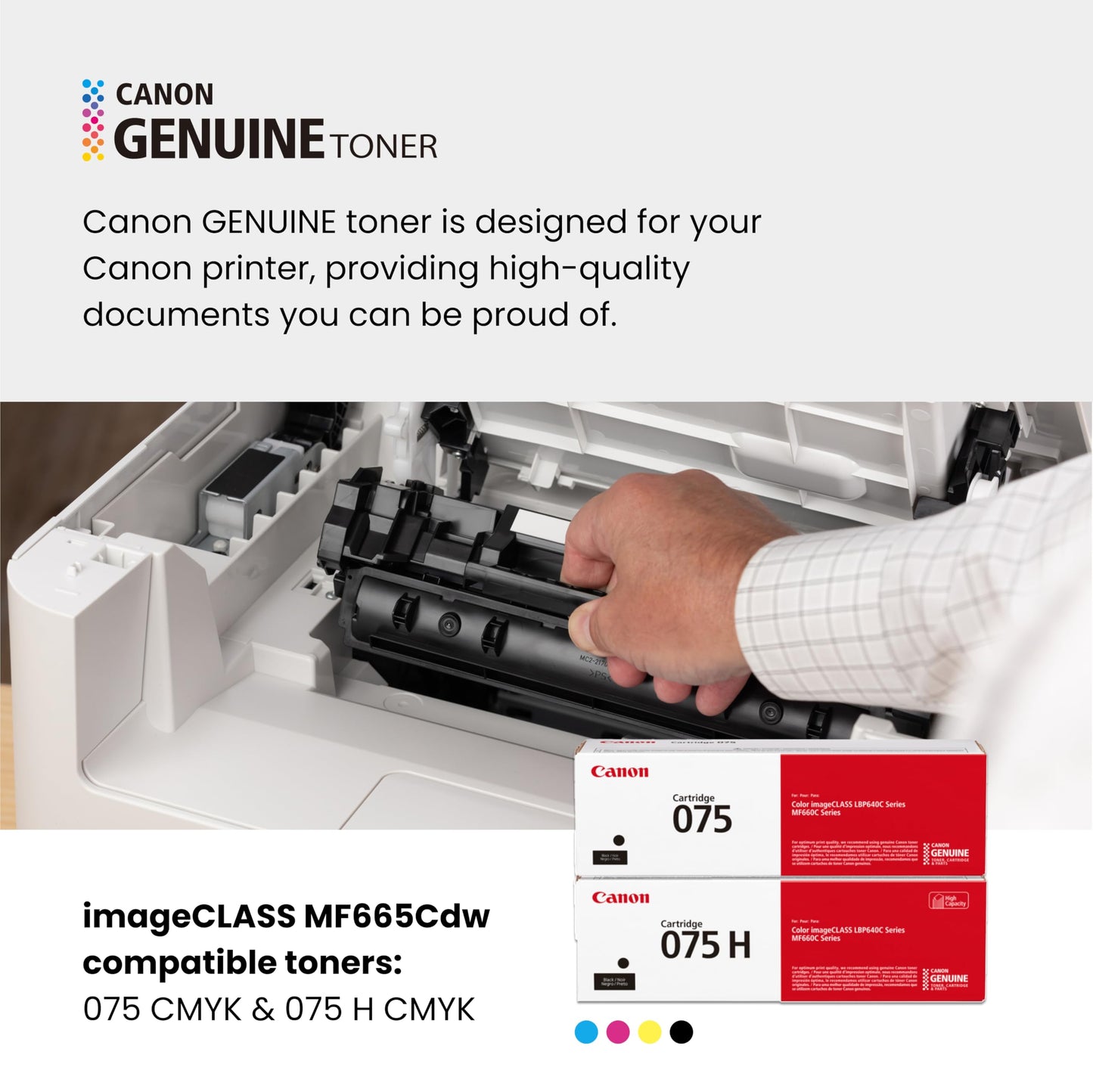 Canon Color imageCLASS MF665Cdw - Wireless Duplex Laser Printer, All-in-One with Copier, Scanner, Fax, Auto Document Feeder, 3 Year Limited Warranty, 22 PPM