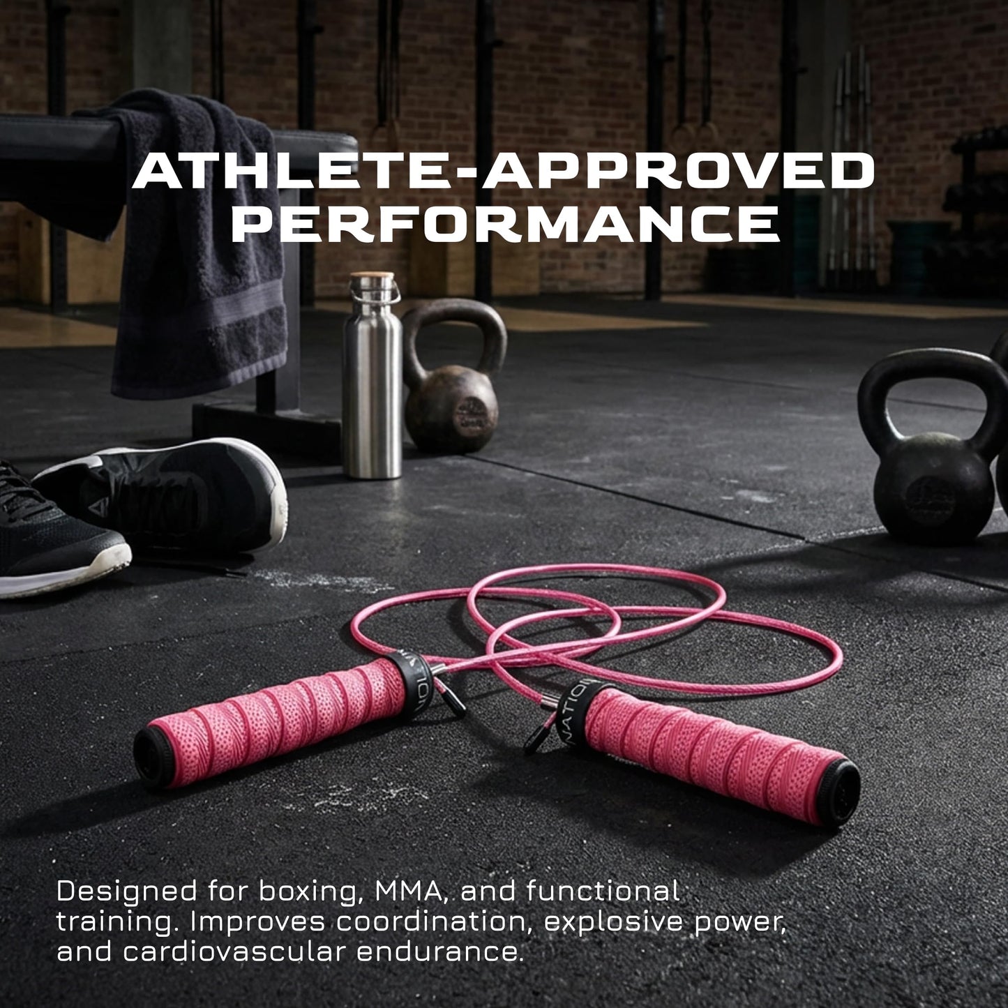Weighted Jump Rope for Men & Women, 1LB Adjustable Heavy Speed Rope with Removable Handle Weights, Dual Cables for Cross Training, Boxing, Cardio & Home Workouts Durable Adult Fitness Jump Rope - Pink