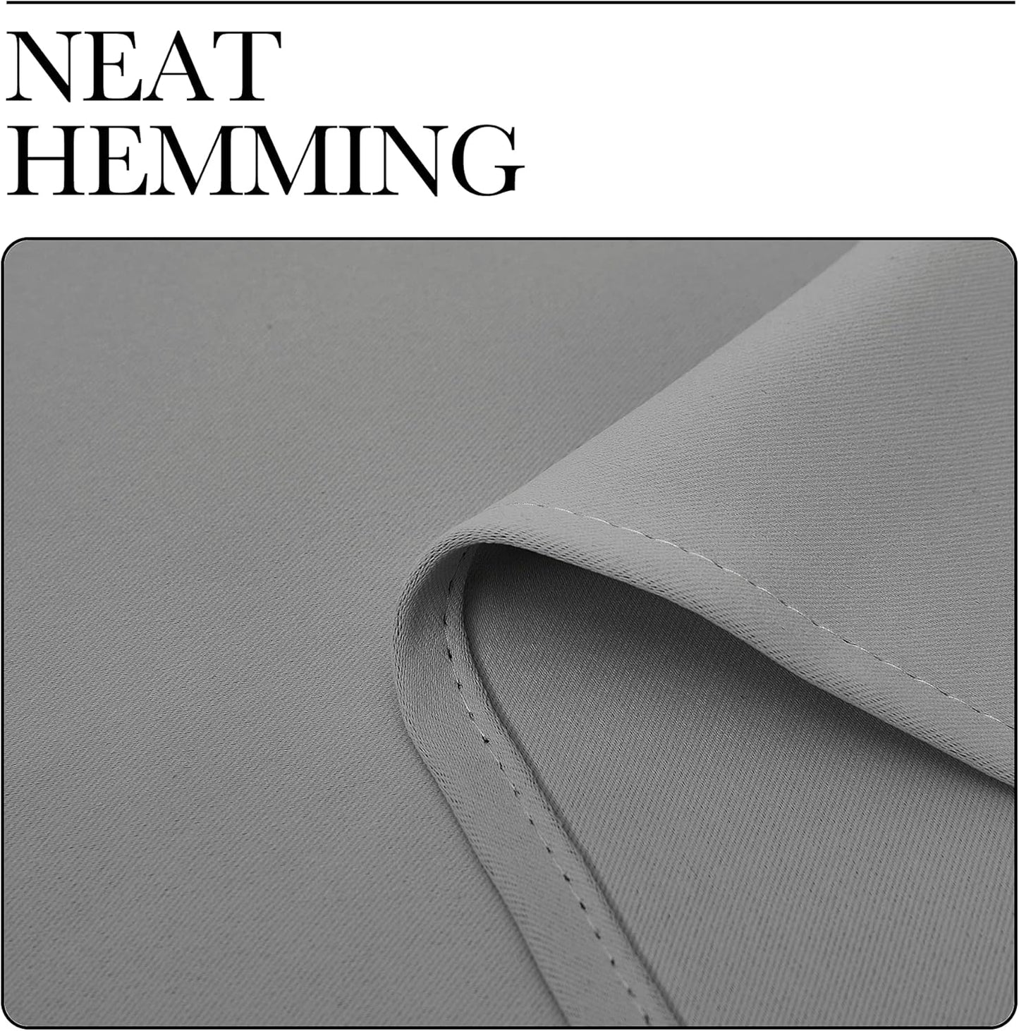 NICETOWN Thermal Insulated Blackout Curtains - Grommet Top Drapes for Hall | 2 Panels, W42 x L90 inches, Silver Grey