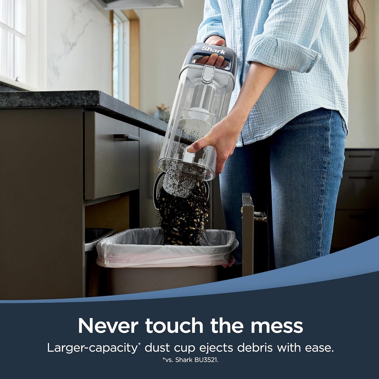 Shark Freestyle Max Cordless Vacuum - Lightweight Multi-Surface Cleaner with Large Dust Cup & LED Headlights | Nordic Blue, SV2002