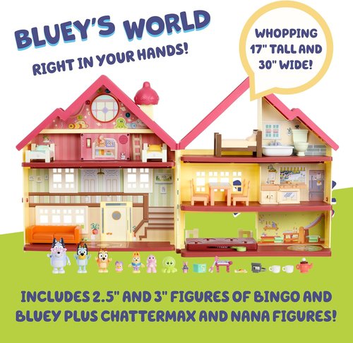 Bluey - XL Ultimate Interactive House Playset for Kids | Lights, Sounds & Dance Floor | Ages 3+