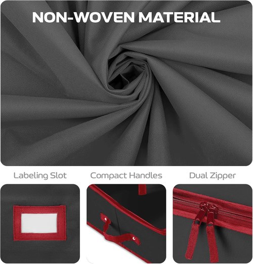 Christmas Wrapping Paper Organizer by [Brand Name] - Storage Bag with Straps & Pockets, Fits Up to 24 Rolls | Black