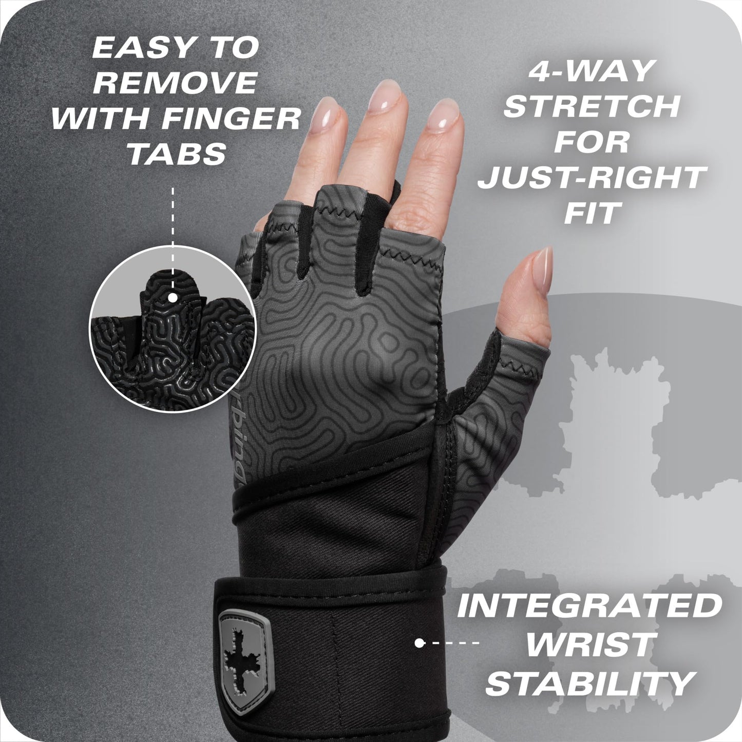 Harbinger Pro Wristwrap Gloves 3.0 - Enhanced Grip, Superior Wrist Support, Breathable 4-Way Stretch Lycra, Durable Leather Palm, Half-Finger Design for Weightlifting, Training - Small, Women's