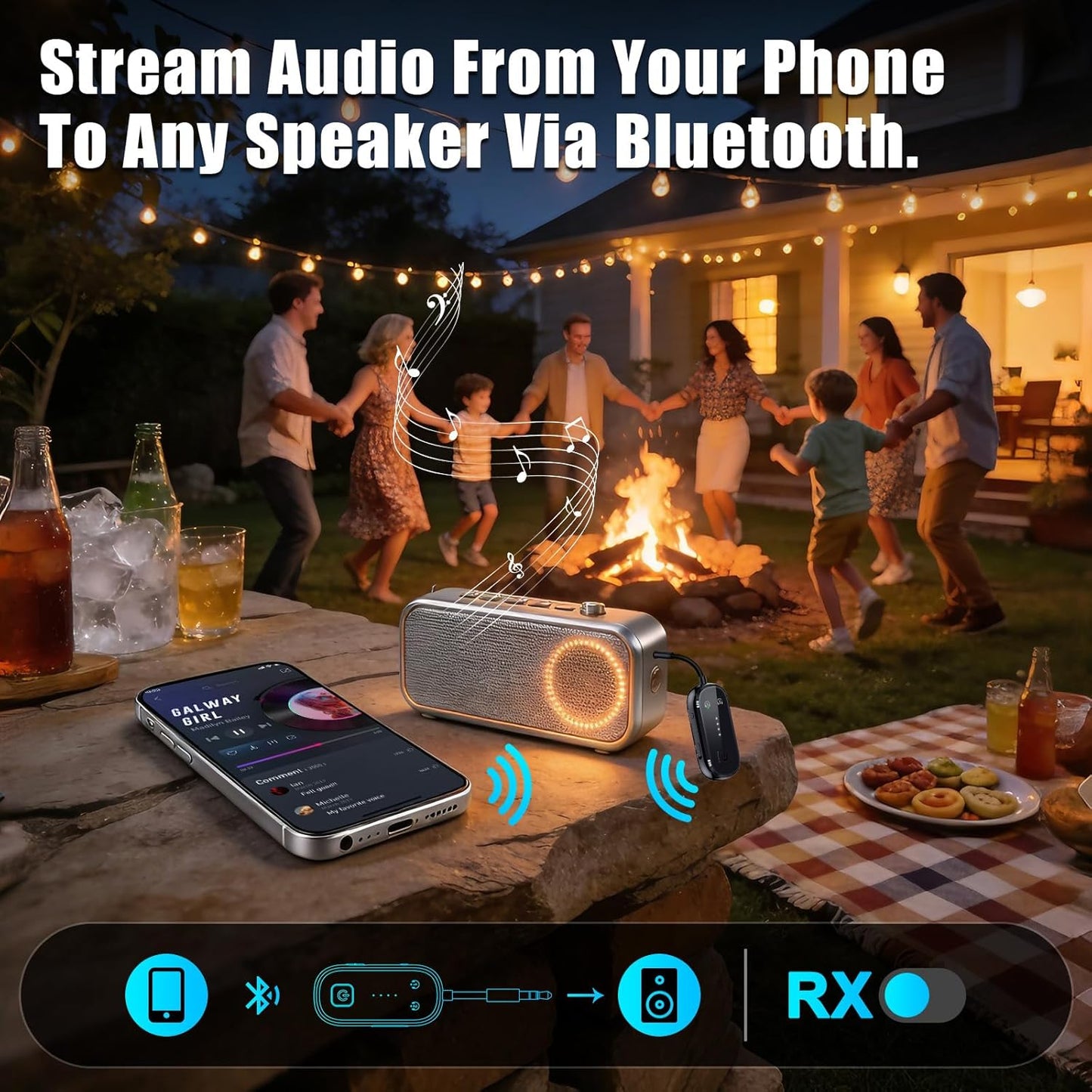 LAICOMEIN 2026 6.0 Upgraded Pro Bluetooth Transmitter Receiver|Bluetooth Adapter for TV/Airplane/Gym to Wireless