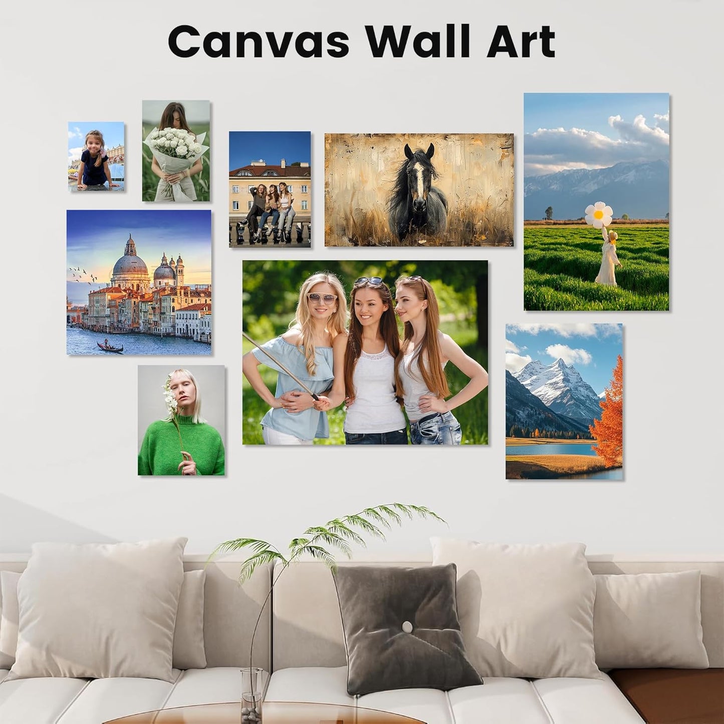 Skiennix Personalized Custom 24x36 Poster - Upload Your Photo for Unique Canvas Wall Art