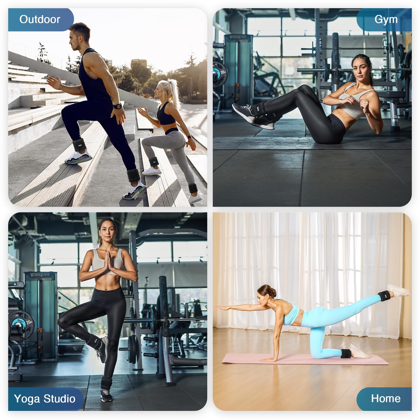 ZELUS 1 Pair Adjustable Ankle Weights, 5-10 lb Z-Fit Ankle Weights for Women Men, Ultra Thin Leg Weights for Women with Adjustable Straps, 1-5 lb per Arm Weight for Gym Home Yoga Jogging Walking