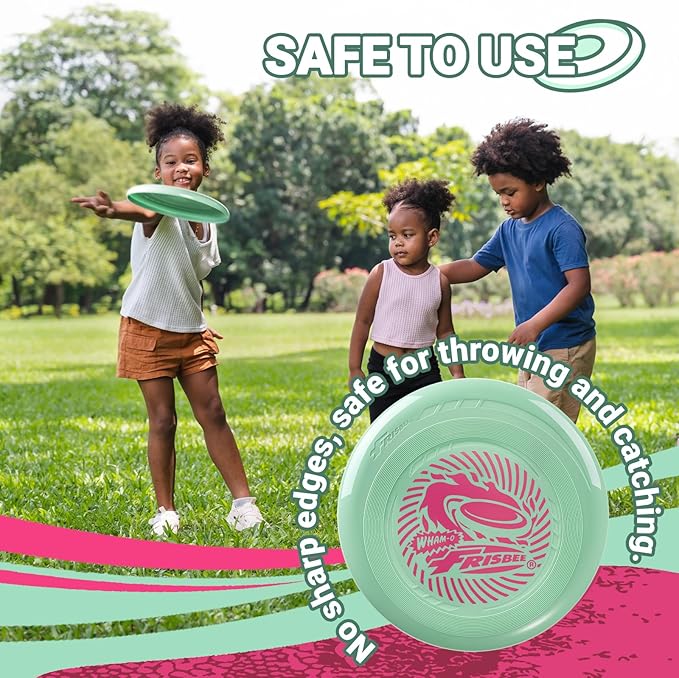 Wham-O Frisbee Go Flying Disc, 9 Inch Lightweight Sports Disc for Beginners Outdoor Beach Backyard Lawn Park Camping Family Activity Game - 70g