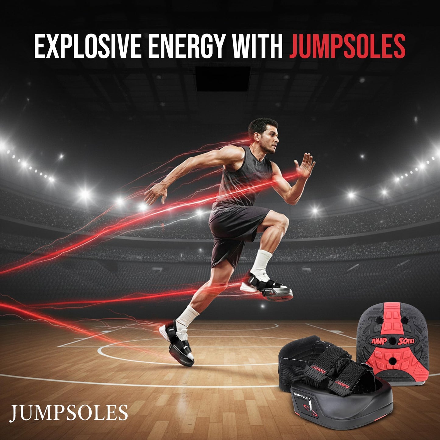 Jump Training System – Vertical Leap Speed & Agility Trainer Improves Foot & Ankle Strength Jump Shoes for Achilles & Plantar Fasciitis Relief – Medium Sizes 8-9.5