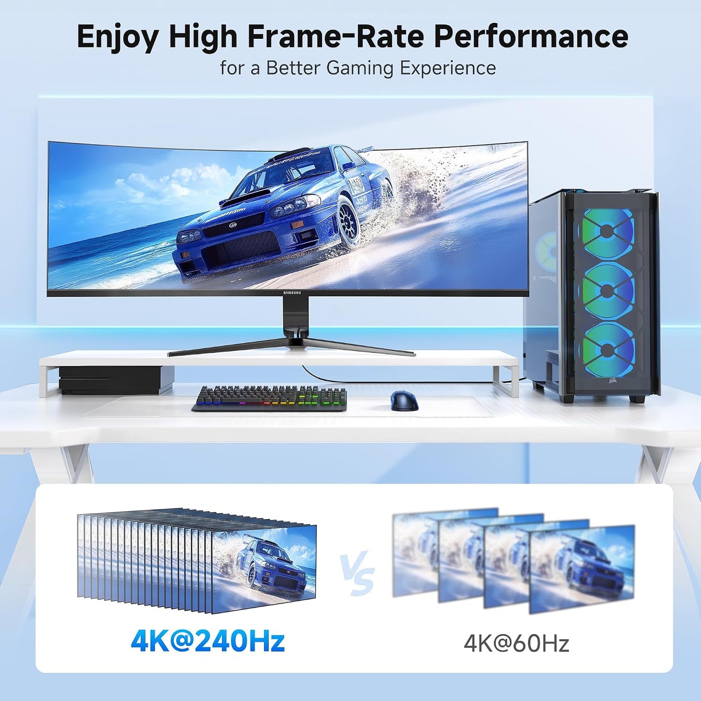 48Gbps 2.1 4.9ft, [8K@60Hz, 4K@240Hz, Dolby HDMI2.1 PS5, Cable Matters [Ultra High Speed HDMI Certified] Ultra Thin