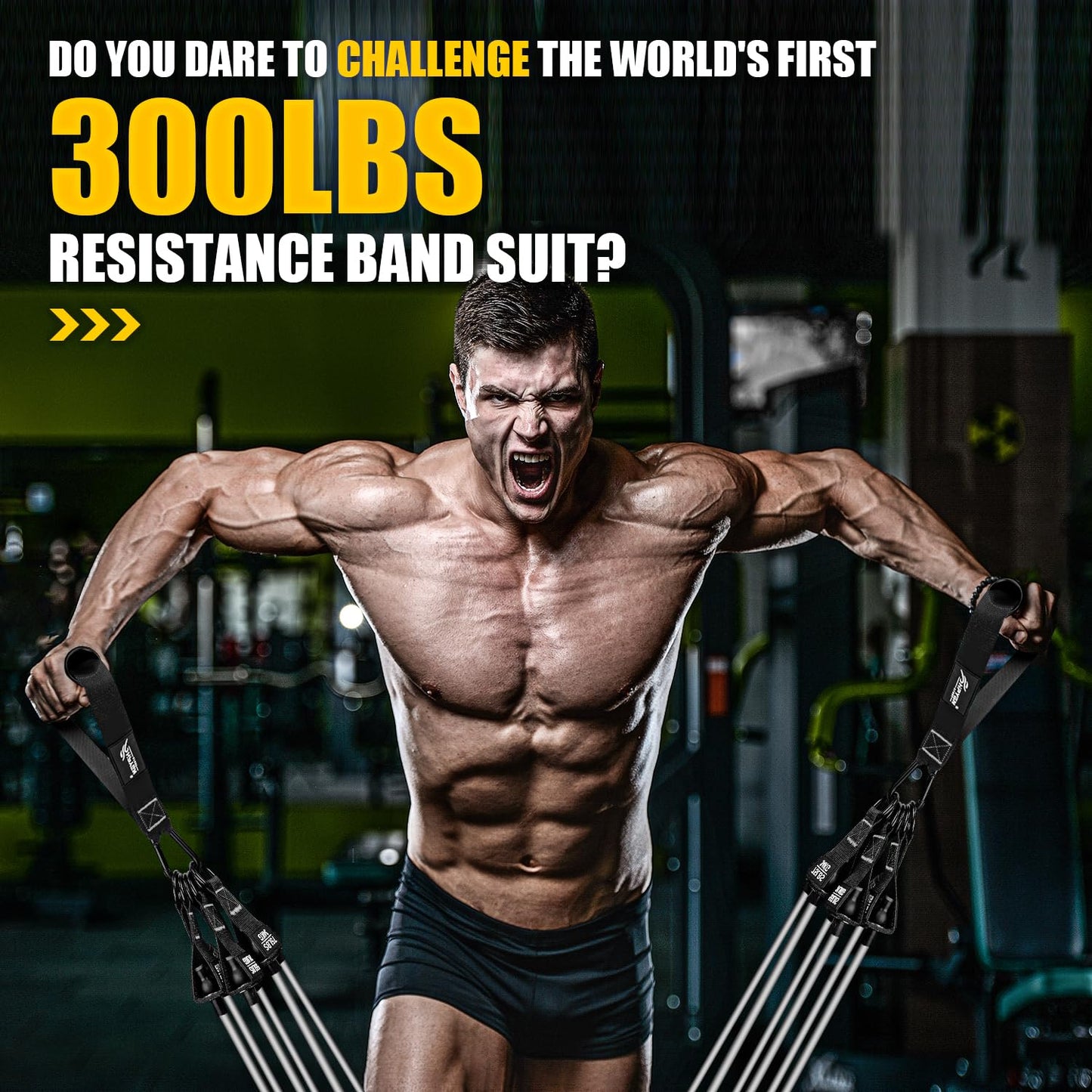 HPYGN Heavy Resistance Bands, Workout Bands with Handles for Men, Fitness Weight Bands for Physical Therapy, Muscle Training, Strength, Slim, Yoga, Home Workout Equipment