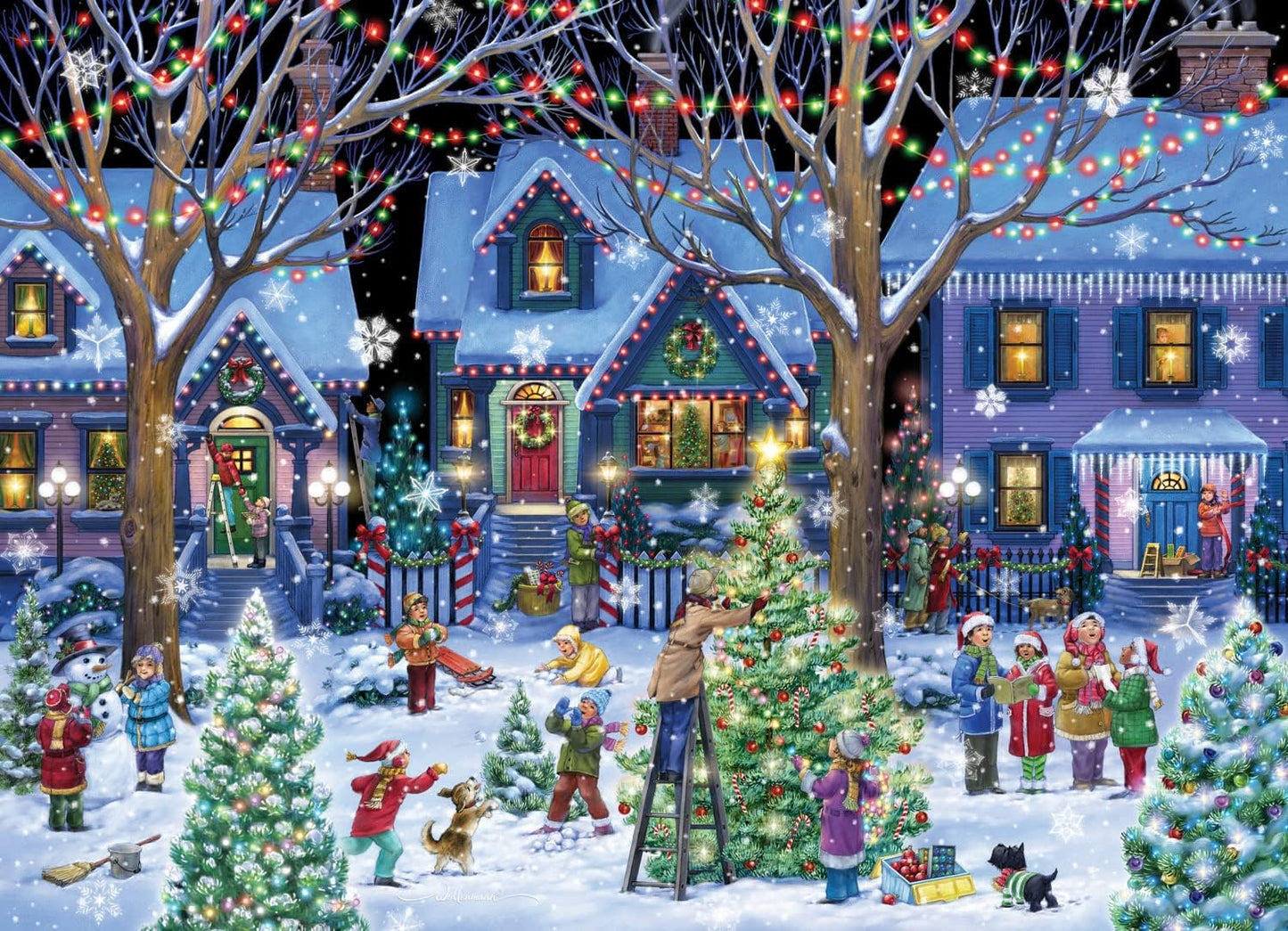 Vermont Christmas Company Advent Calendar Jigsaw Puzzle - 1000 Pieces for Year-Round Holiday Cheer