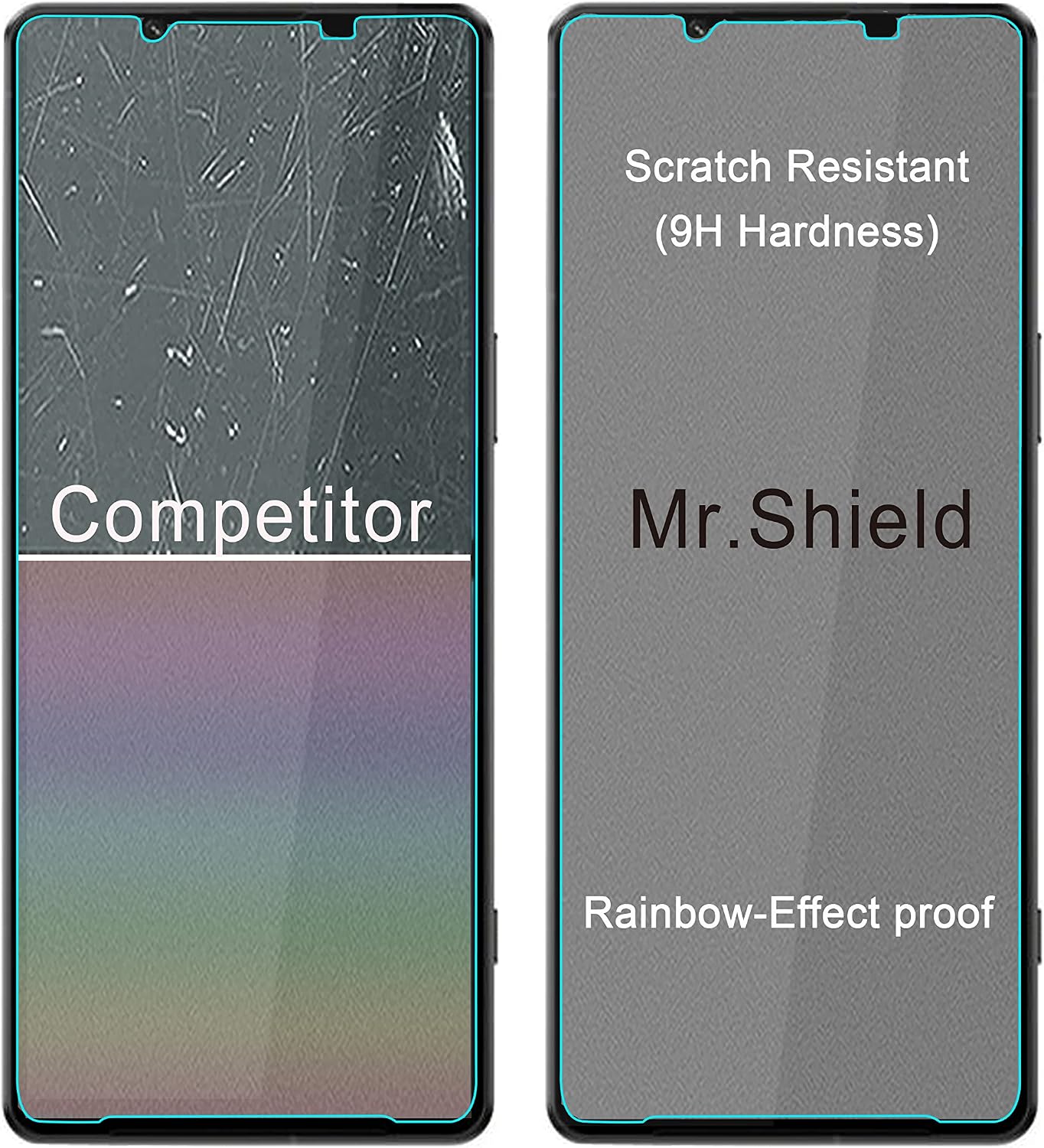 [3-Pack] 1 9H Mr.Shield Screen Protector For Sony Xperia V [Tempered Glass] [Japan Glass with Hardness] Screen