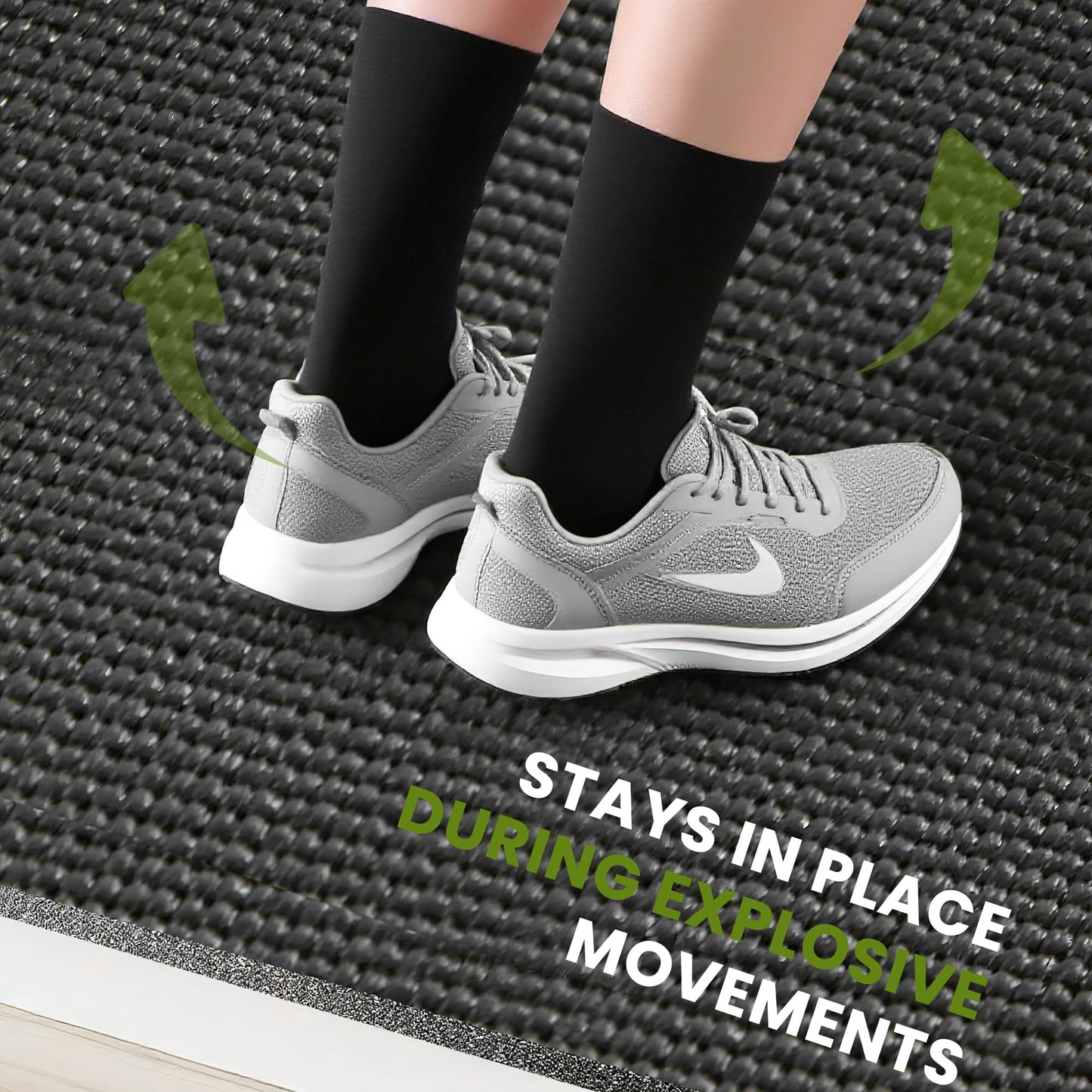 Stepwaver Extra Large Exercise Mat, 7'x5'x8mm (1/3 inch), Non-Slip, Ultra Durable, Thick Large Workout Mat for Home Workouts, Yoga Mats for Fitness, High-Density Exercise Mat, Shoes-Friendly