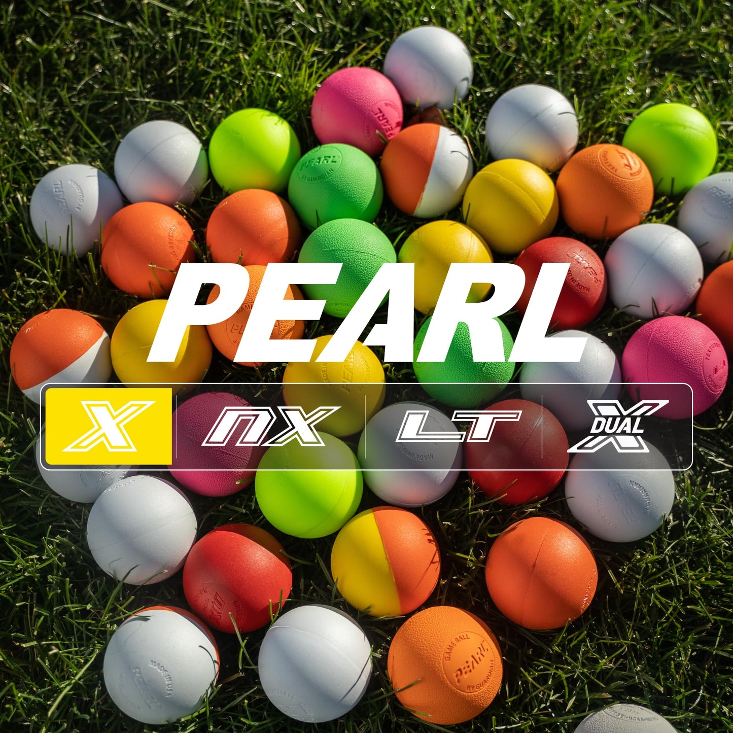 PEARL X Greaseless Lacrosse Balls by Guardian Innovations, 10 Pack, White - Official Ball of NCAA Championships - Meets NOCSAE Standards and SEI/NCAA Certified