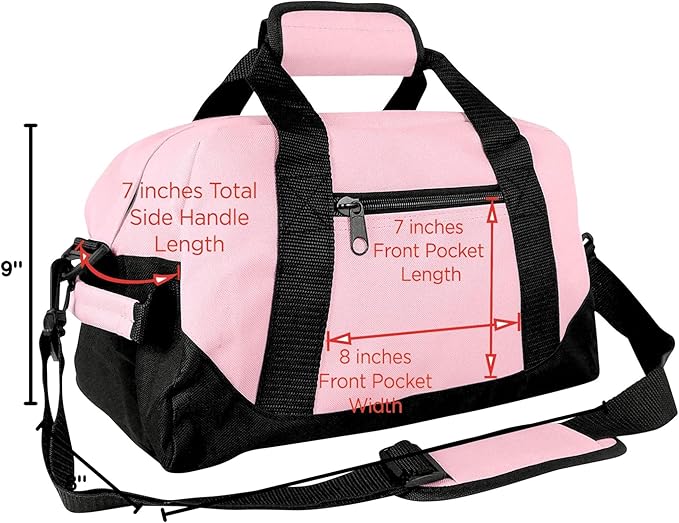 DALIX 14" Small Duffle Bag Two Toned Gym Travel Bag