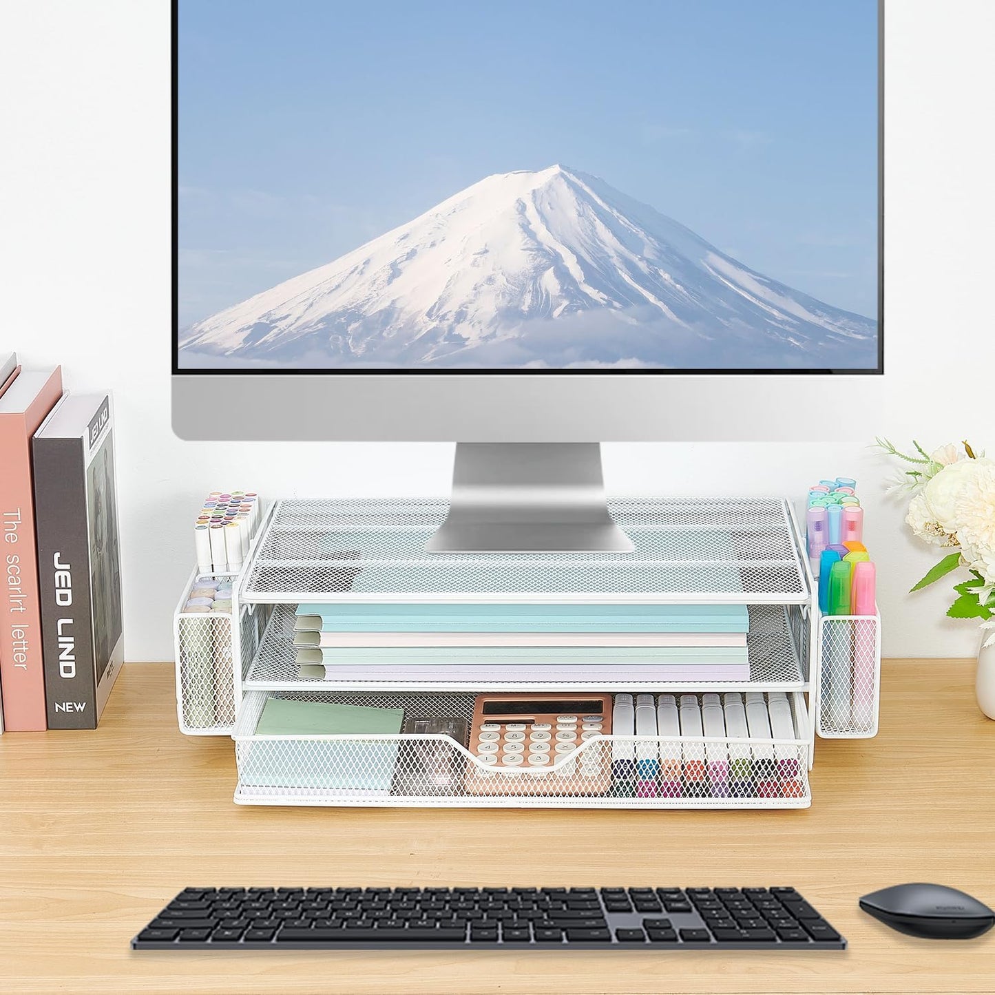 Riser2-Tier 2 AUPSEN Computer Monitor Stands Desk Organizers and Accessories, Office Desk Accessories Organizer